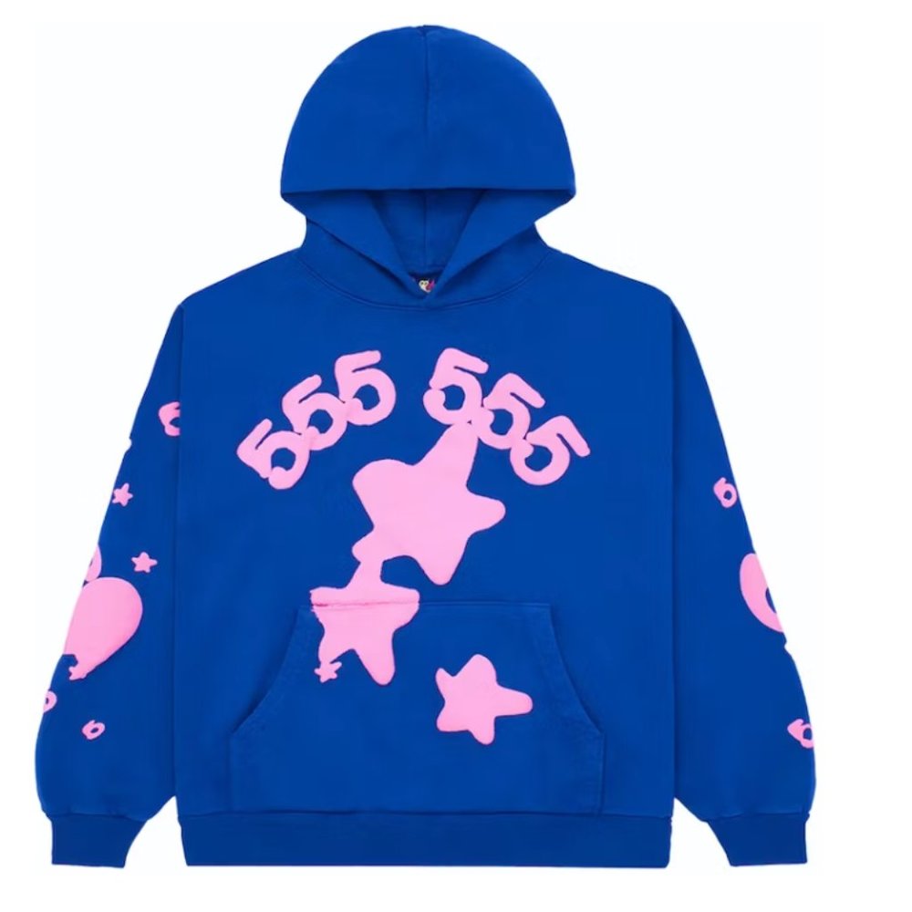 NEW Sp5der Beluga Hoodie Blue